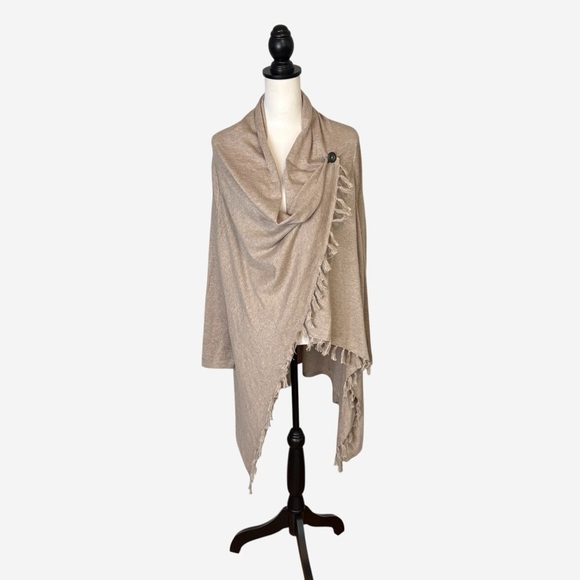 Matilda Jane Women's Come On Over Wrap Cardigan Fringe Accents - Picture 4 of 14